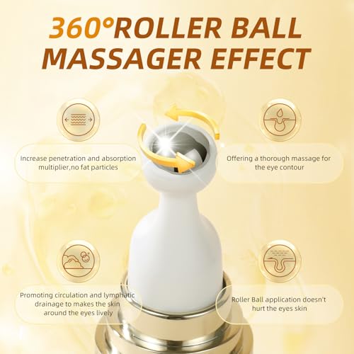 Caffeine Eye Cream with 360° Roller for Dark Circles & Puffiness
