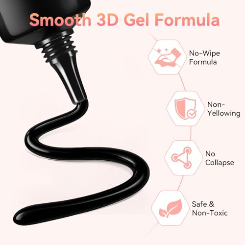 Makartt Black 3D Gel Nail Art Sculpting Gel 15g - B-Black Variation