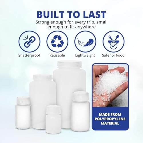 United Scientific 3 oz Travel Bottles - Leakproof & TSA Approved, 6-Pack