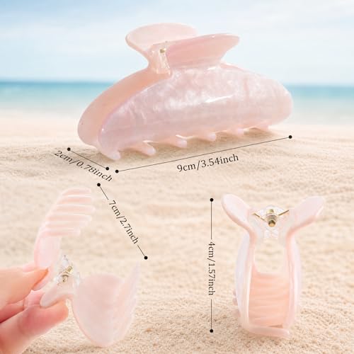 4 Pcs Acrylic Claw Clips for Hair, Non-Slip Strong Hold Hair Clips