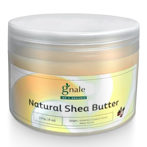 Gnale Organic Raw African Shea Butter 250g - Pure Body Moisturizer for Skin