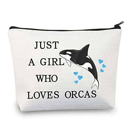 Funny Orca Whale Cosmetic Bag - Just A Girl Who Loves Orcas