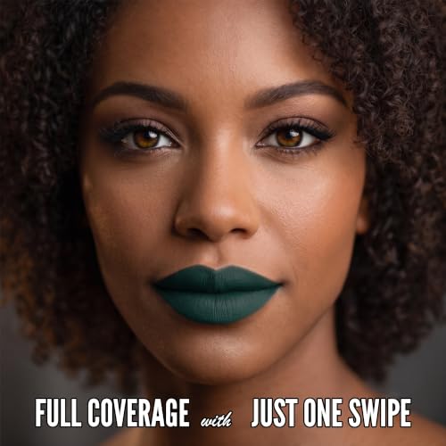 Mynena Jocelyn Deep Forest Green Matte Liquid Lipstick - Vegan, Long-Lasting, Waterproof