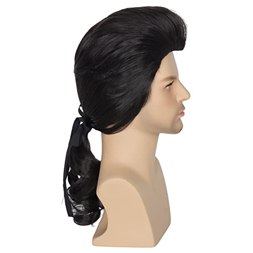 Gaston Short Wavy Brown Cosplay Wig with Ponytail - Heat-Friendly Synthetic