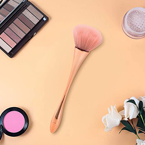 Jutoe 2-Piece Large Kabuki Makeup Brush Set - Fluffy Powder & Bronzer Brush