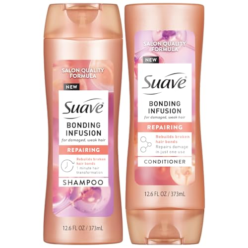 Suave Bonding Infusion Shampoo and Conditioner Set for Damaged Hair