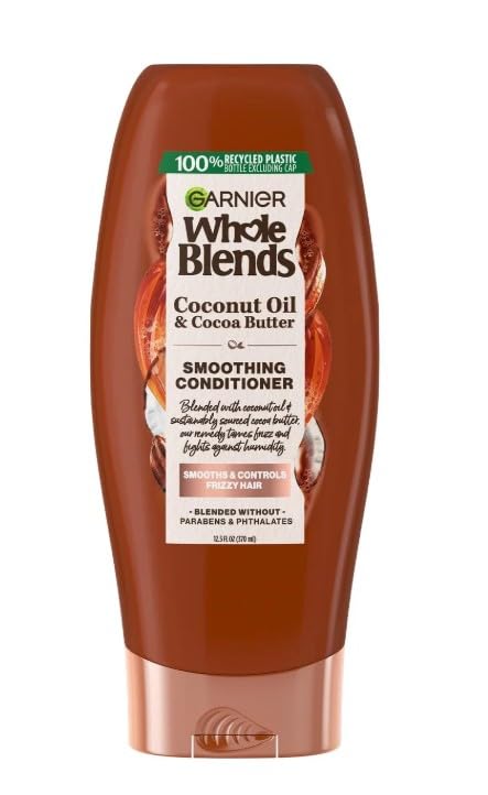 Garnier Whole Blends Smoothing Coconut Oil Conditioner, 12.5 oz (2 Pack)