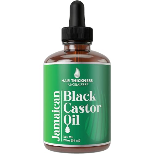 Hair Thickness Maximizer Jamaican Black Castor Oil 2oz - Organic Vegan Hair Growth Treatment