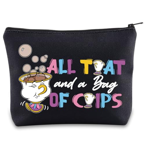 Mrs. Potts and Chip Cosmetic Makeup Bag - Cute Travel Toiletry Pouch