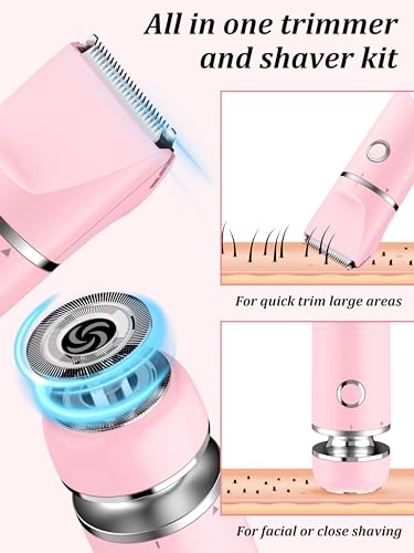 Cayzor 2-in-1 Electric Bikini Trimmer & Shaver for Women - Waterproof