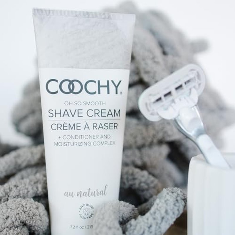 Coochy Shave Cream - Moisturizing Shave Lotion - Gentle Intimate Shaving Cream - For Bikini Area, Underarms, Legs & More - Rash-Free, Hydrating Formula - Au Natural, 32 oz
