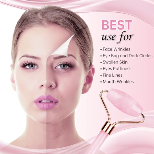 ZNÖCUETÖD Ice Face Mask & Jade Roller Set - Blue & Pink