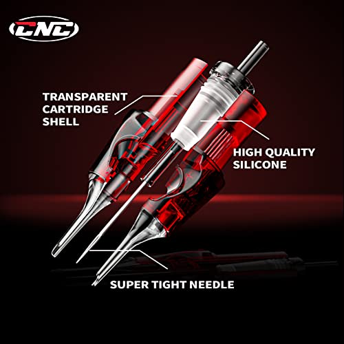 CNC 3RL Disposable Tattoo Needles Cartridge 20Pcs #10 Bugpin Round Liner Red Variant