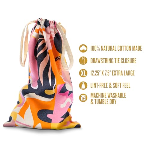 Blush Cotton Drawstring Toy Bag for Adult Toys - 7.5" x 12.25"