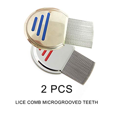 Stainless Steel Dandruff Comb Set - 2 Fine Tooth Combs