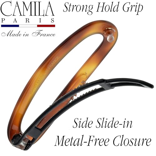 Camila Paris Tortoise Shell 2.5-Inch French Hair Barrette Clip for Women & Girls