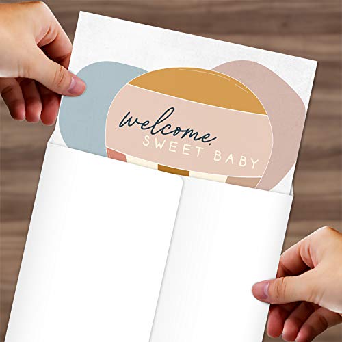 Welcome Baby Jumbo Greeting Card - 8.5" x 11" Newborn Card