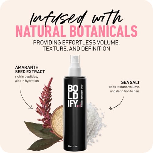 Boldify Hair Thickening & Volumizing Texture Spray 8 Fl Oz for Fine Hair