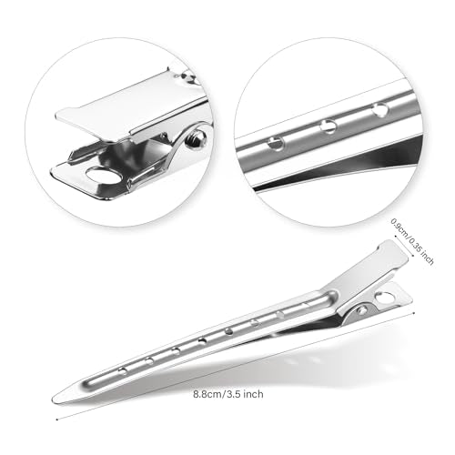 40PCS Metal Duck Bill Hair Clips for Women - 3.5 Inch Alligator Clips