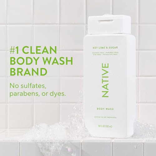 Native Body Wash with Key Lime & Sugar | Vegan, Sulfate-Free, 18 oz