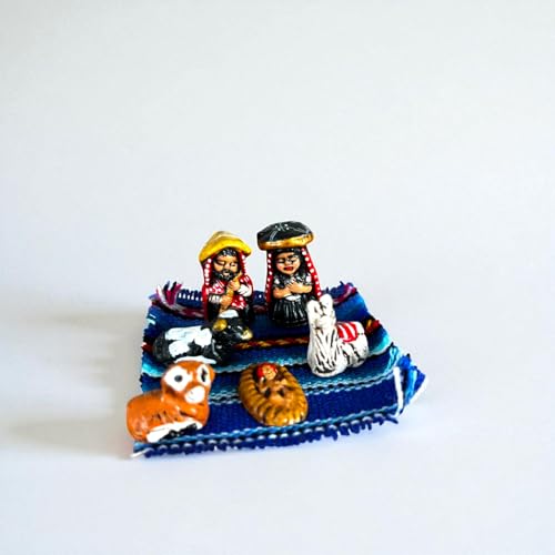Handmade Peruvian Nativity Set - 6-Piece Christmas Decor