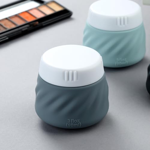 Gemice 3oz Silicone Cream Jars - TSA Approved Travel Containers (4 Pack)