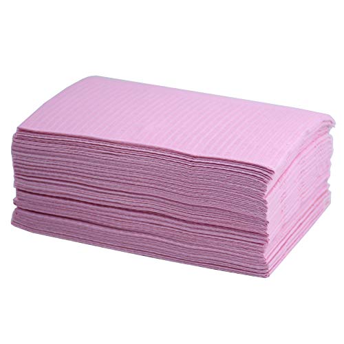 125Pcs Disposable Nail & Tattoo Table Mats for Salon & Studio Use - Pink
