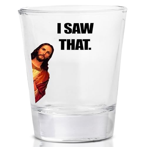 Funny Sarcastic Jesus Shot Glass - 1.5 Ounce Gift for Friends