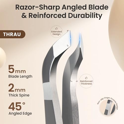 Professional Mini Cuticle Trimmer Tweezers - Precision Nail & Hangnail Care