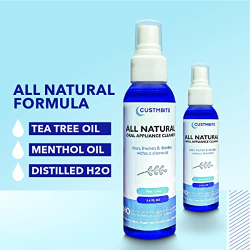 CustMBite All Natural Dental Appliance Cleaner - 3.4oz Spray