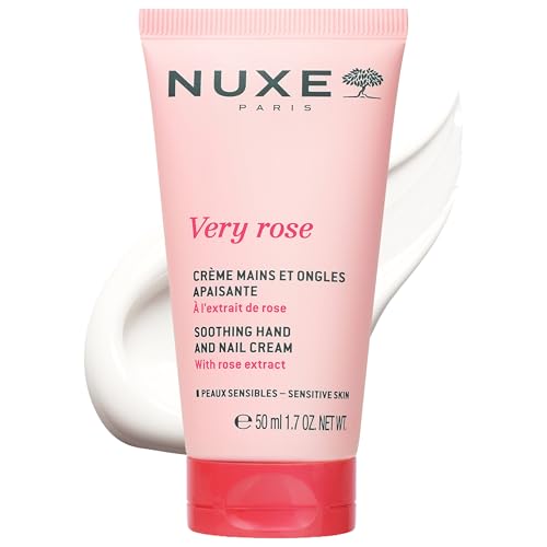 NUXE Very Rose Hand & Nail Cream with Rose Oil & Aloe Vera - 1.7 Fl Oz