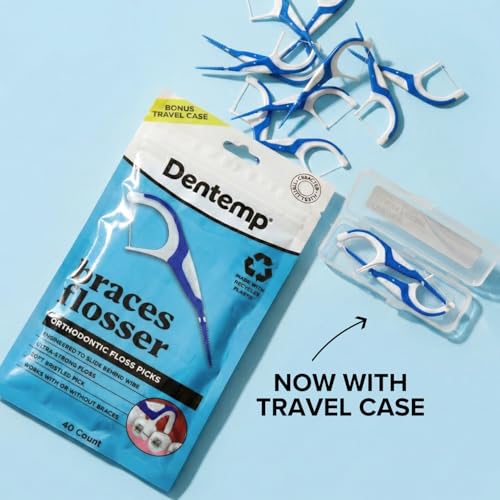 ORVANCE Dentemp Braces Flosser Pack of 20 - Ultra Strong Dental Floss for Braces, Easy & Effective Cleaning