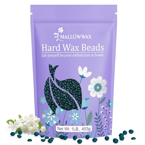 Mallowwax Hard Wax Beads for Sensitive Skin - 1lb Stripless Hair Removal