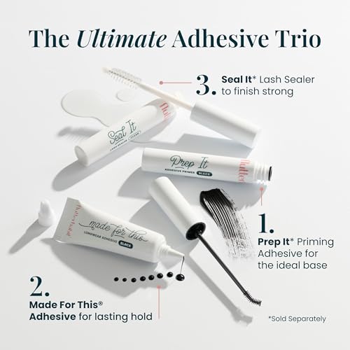 FlutterHabit Eyelash Extension Adhesive - Black 6ml for All-Day Hold