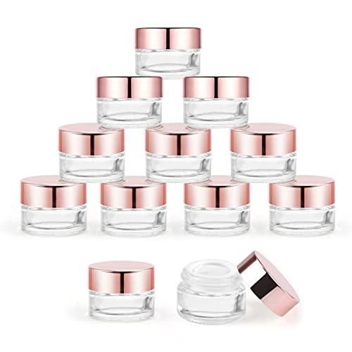 Cositina 5g Glass Cosmetic Jars - 12 Pcs Refillable Cream Containers