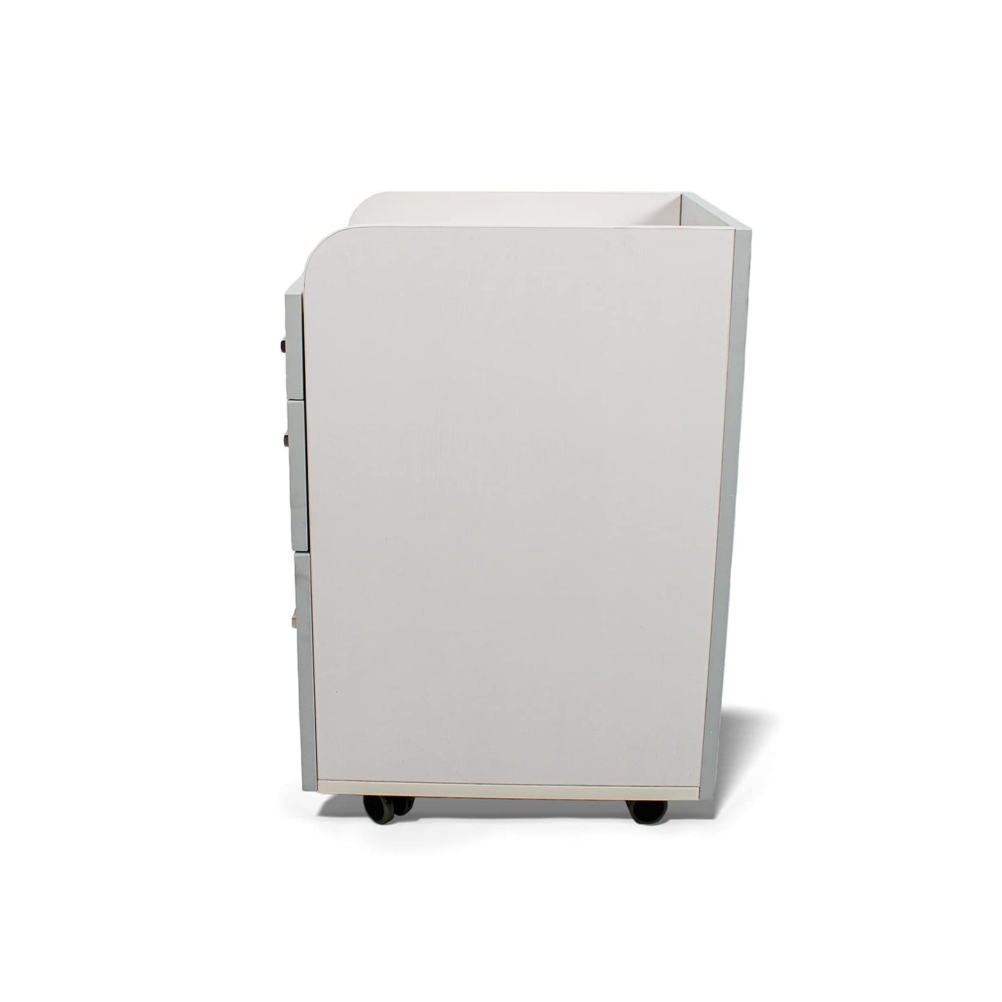Milan Pedicure Trolley Pedi Rolling Cart Nail Salon Spa Storage Drawer, White/Ash Grey