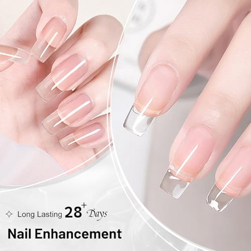 JODSONE 2PCS 10ml Clear Builder Gel for Nail Extensions & Strengthening