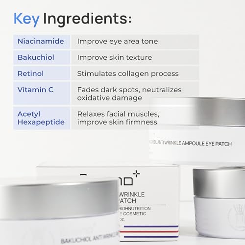 Bueno+ Bakuchiol Anti-Wrinkle Hydrogel Eye Patches - 60 Count