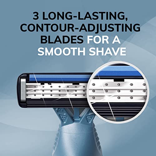 BIC Flex 3 Men’s Disposable Razor Kit - 4 Blades, Aloe Lubricant, Travel Friendly