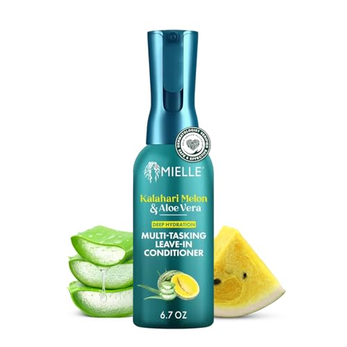 Mielle Organics Kalahari Melon & Aloe Vera Leave-In Conditioner Spray 6.7oz - 3-in-1 Detangler & Moisturizer