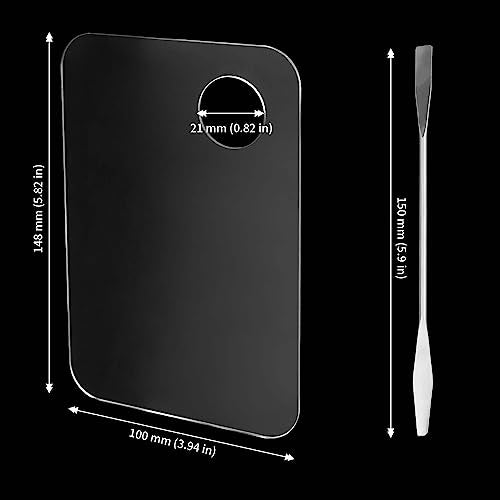 JAPCHET Acrylic Makeup Palette Set with 6 Mixing Sticks - 6 Pcs