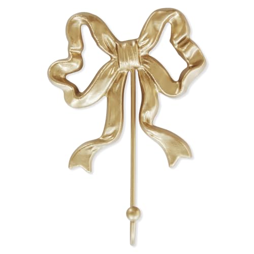 Elegant Gold Cast Iron Wall Hook for Coats & Towels - 5x7.3 inches