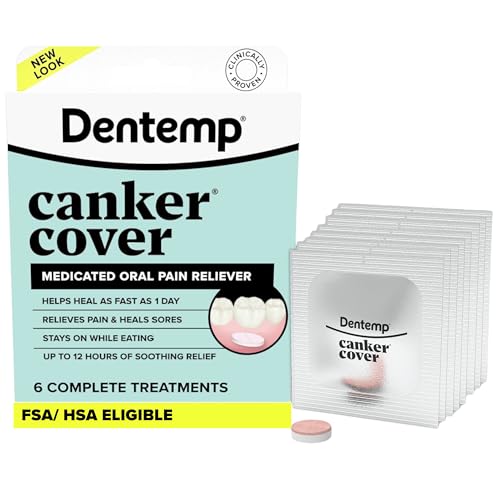 Dentemp Canker Cover Pain Relief Tablets - 6 Count for Mouth Sores