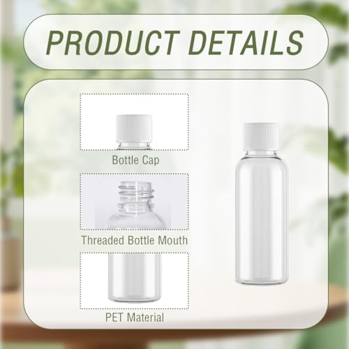 12pcs 30ml Refillable Transparent Travel Cosmetic Bottles Set with Leak-Proof Screw Lids