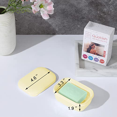 Quatish 4-Pack Leakproof Travel Soap Case - Portable Holder for Camping & Gym