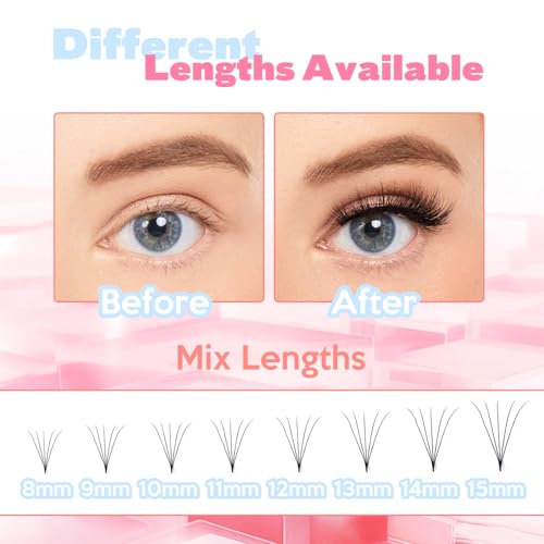 FADLASH 600pcs 5D D Curl Wispy Lash Extensions - Natural Look