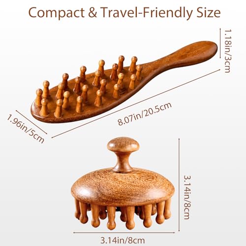 Kauvysaq Loc Brush and Comb Set for Dreads - Professional Hair Styling Tool