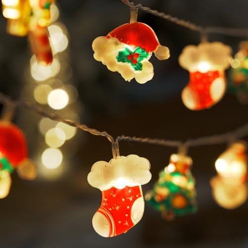 20 LED Christmas String Lights with 8 Modes - Battery Operated Fairy Lights