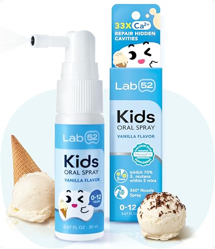 LAB52 Kids Oral Spray Fluoride-Free Vanilla Dental Support for Children