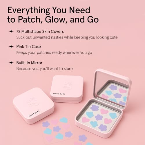 Grace & Stella 72 Pack Award-Winning Clear Pimple Patches with Mirror Case - Acne Spot Treatment